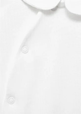 Body in cotone con colletto Peter Pan