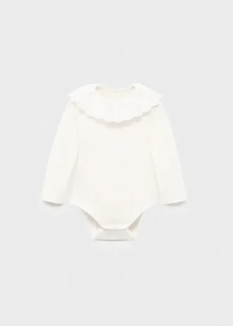 Body in cotone con scollo babydoll
