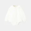 Body per neonati con scollo a righe Body per neonati con scollo a righe