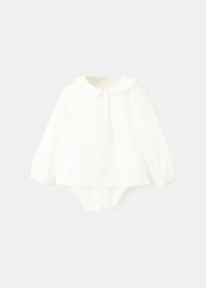 Body per neonati con scollo a righe Body per neonati con scollo a righe