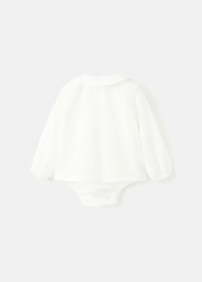 Body per neonati con scollo a righe Body per neonati con scollo a righe