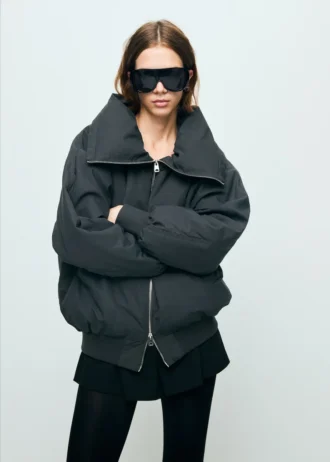 Bomber con collo a imbuto