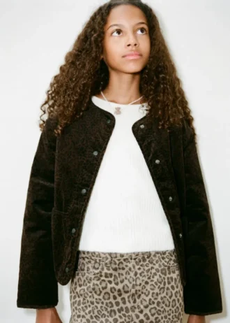 Bomber con stampa leopardata