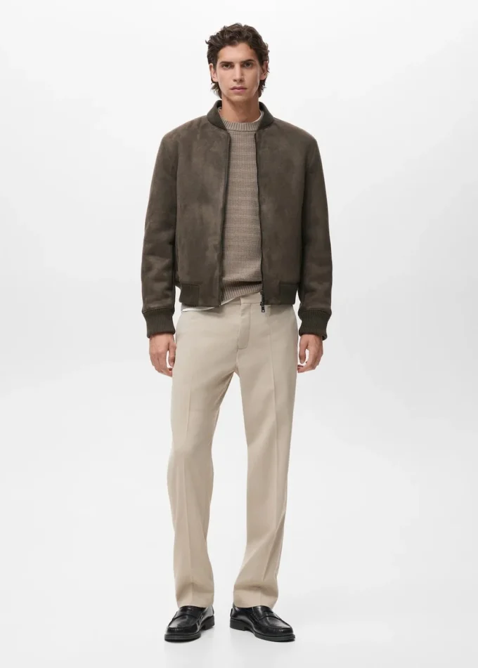 Bomber effetto scamosciato Bomber effetto scamosciato