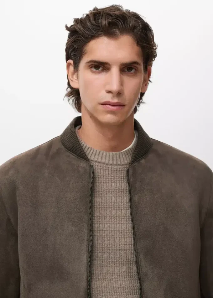 Bomber effetto scamosciato Bomber effetto scamosciato