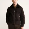 Bomber in pelle scamosciata 100% shearling Bomber in pelle scamosciata 100% shearling