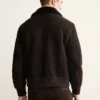 Bomber in pelle scamosciata 100% shearling Bomber in pelle scamosciata 100% shearling