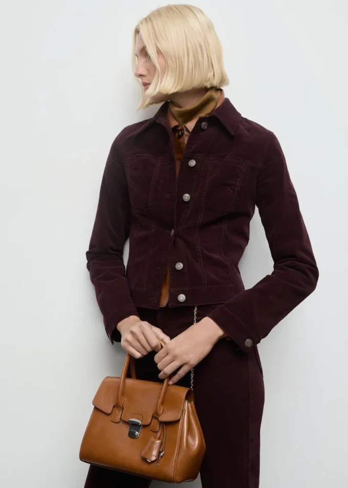 Bomber in velluto con cuciture Bomber in velluto con cuciture