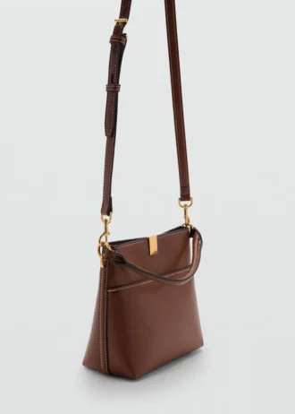 Borsa a secchiello con dettagli in metallo