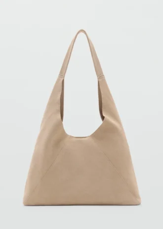 Borsa a tracolla in pelle scamosciata