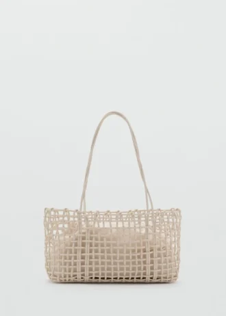 Borsa a tracolla intrecciata media