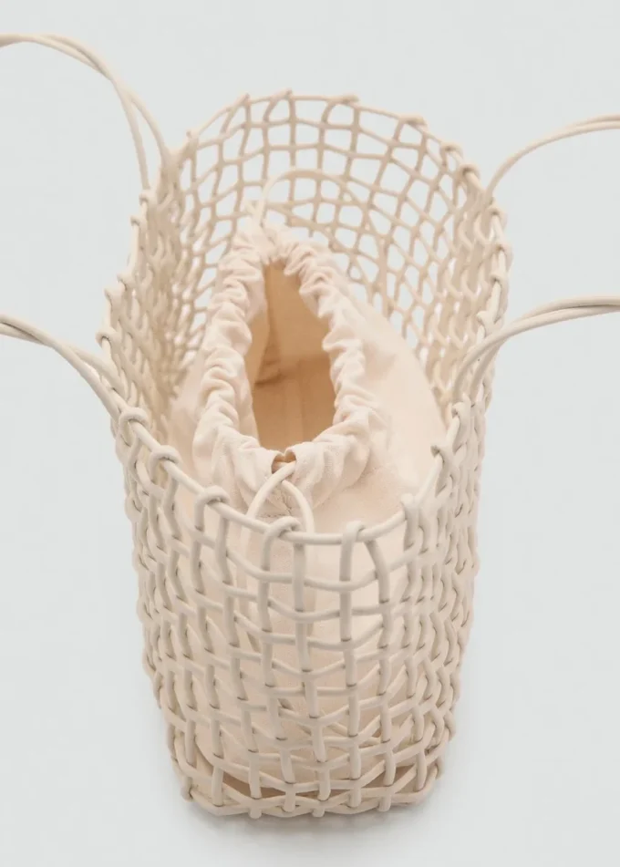 Borsa a tracolla intrecciata media Borsa a tracolla intrecciata media