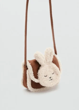 Borsa con effetto shearling