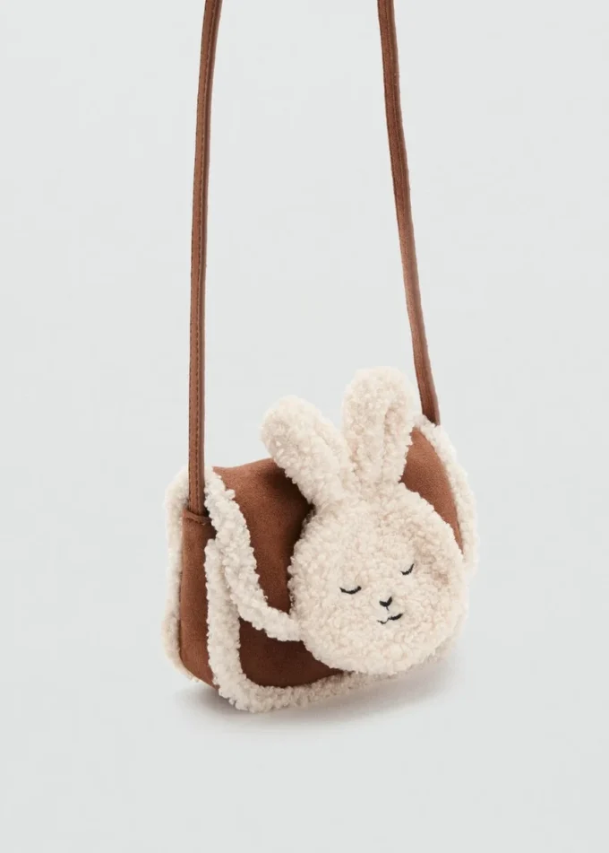 Borsa con effetto shearling Borsa con effetto shearling