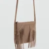 Borsa con frange in pelle Borsa con frange in pelle