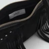 Borsa con frange in pelle Borsa con frange in pelle