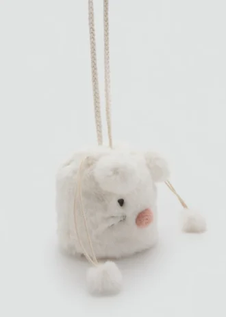 Borsa con orecchie e nappine