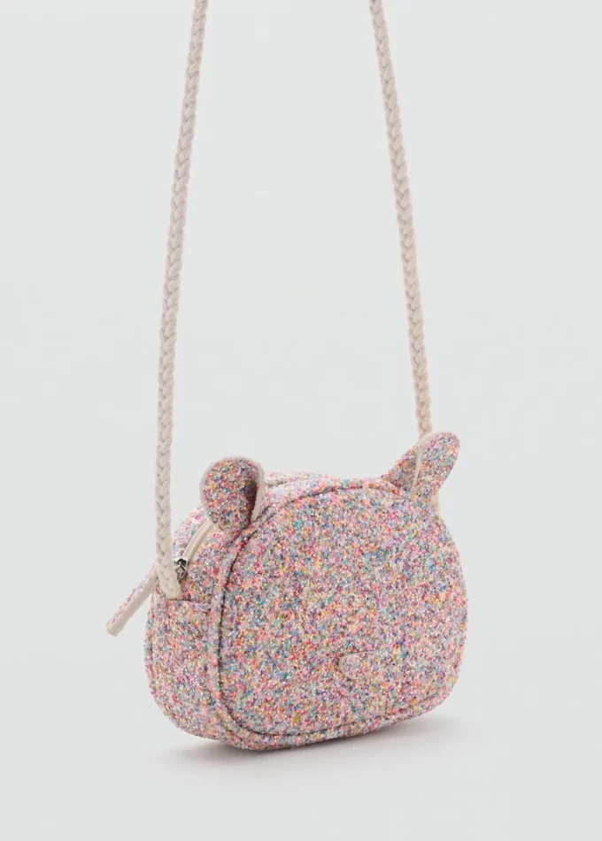 Borsa con orecchie e paillettes