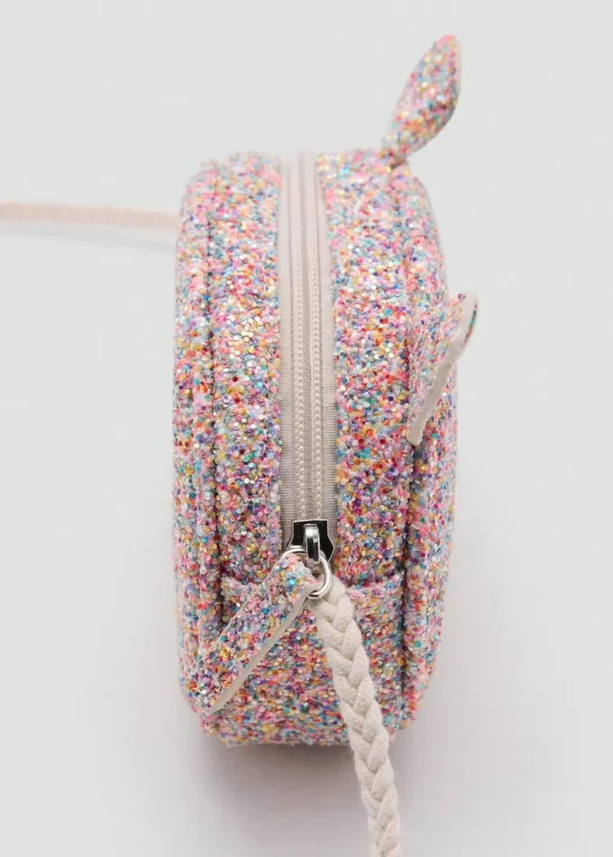 Borsa con orecchie e paillettes