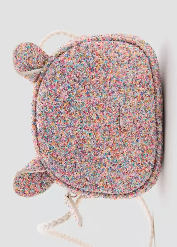 Borsa con orecchie e paillettes