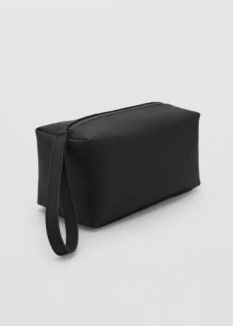 Borsa cosmetica con cinturino a contrasto