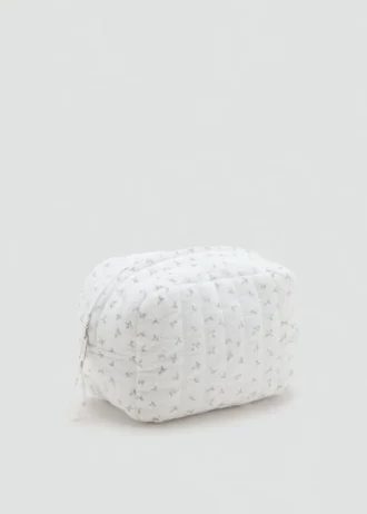 Borsa cosmetica con stampa floreale