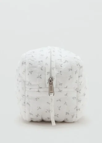 Borsa cosmetica con stampa floreale