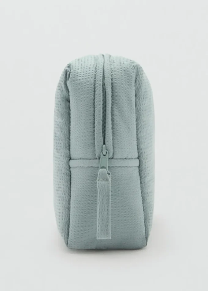 Borsa cosmetica in cotone testurizzato Borsa cosmetica in cotone testurizzato