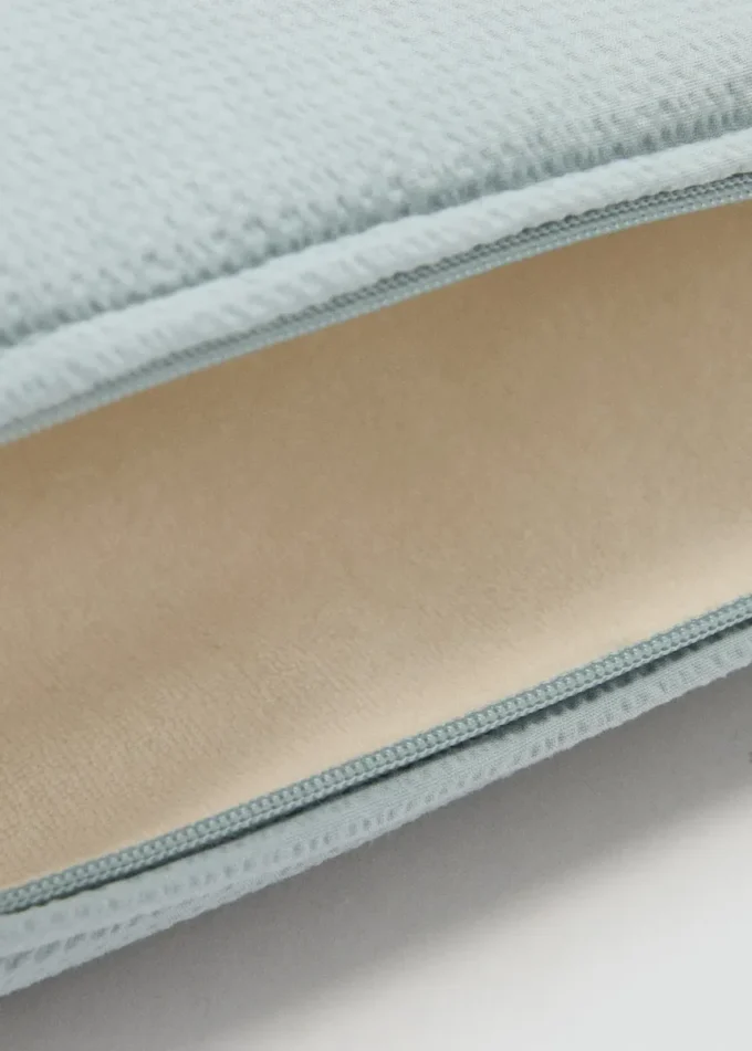 Borsa cosmetica in cotone testurizzato Borsa cosmetica in cotone testurizzato