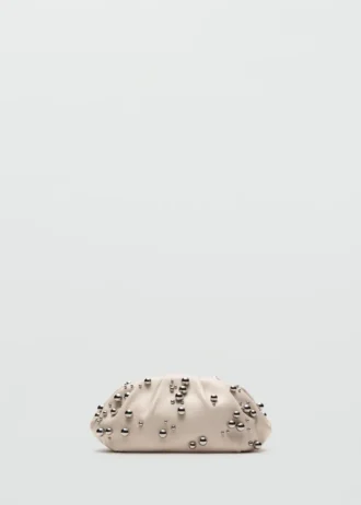 Borsa in pelle con dettagli a palline