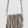 Borsa in pelle con stampa animalier Borsa in pelle con stampa animalier