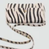 Borsa in pelle con stampa animalier Borsa in pelle con stampa animalier