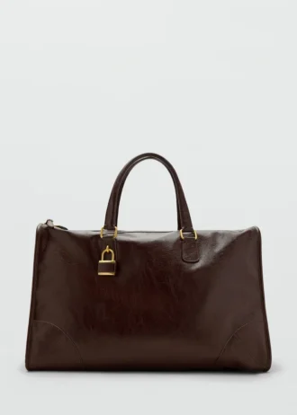 Borsa maxi lucida con tracolla