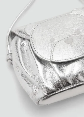 Borsa metallizzata con orsacchiotto