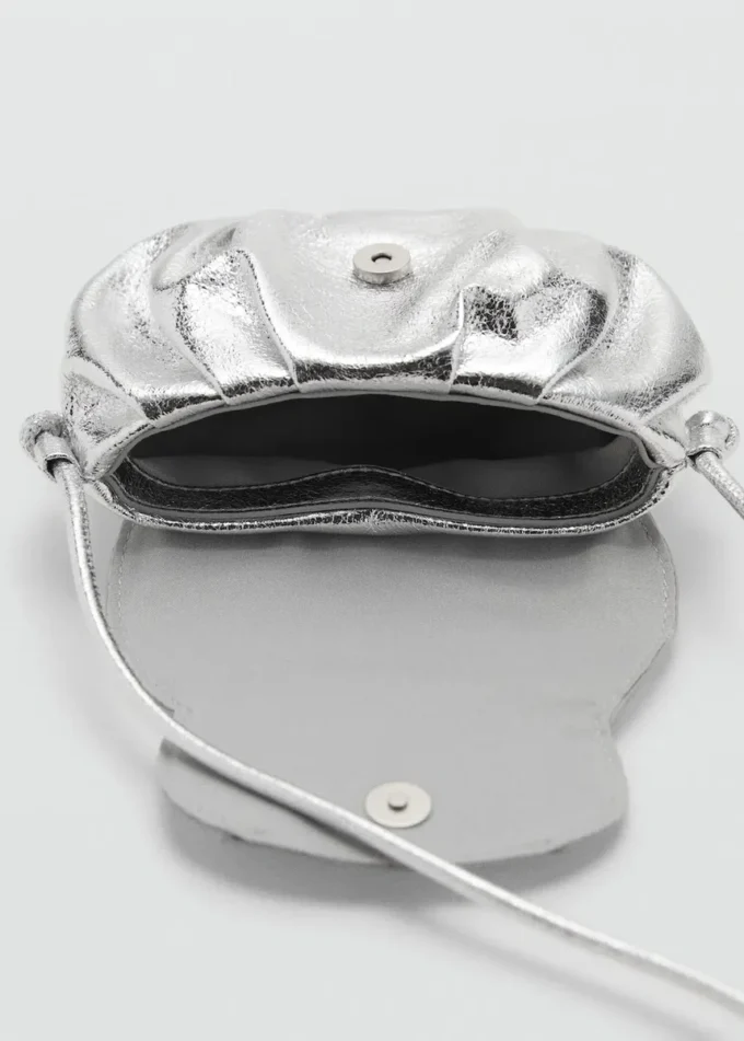 Borsa metallizzata con orsacchiotto Borsa metallizzata con orsacchiotto