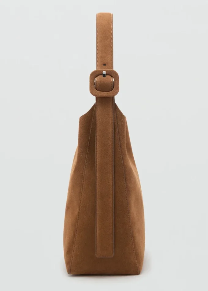 Borsa shopper grande in pelle scamosciata Borsa shopper grande in pelle scamosciata