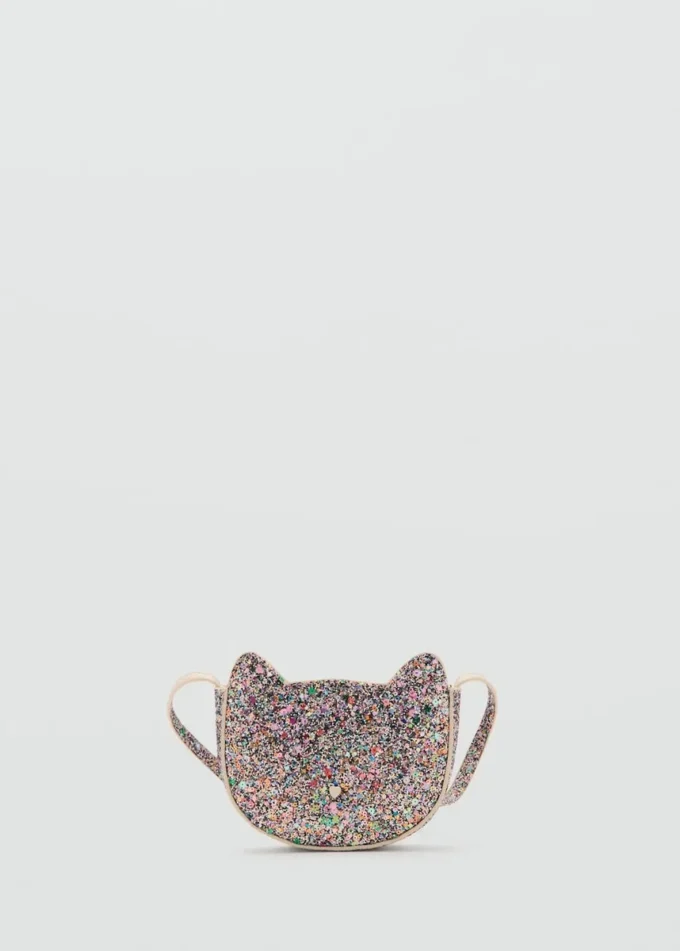 Borsetta con gatto glitterato Borsetta con gatto glitterato