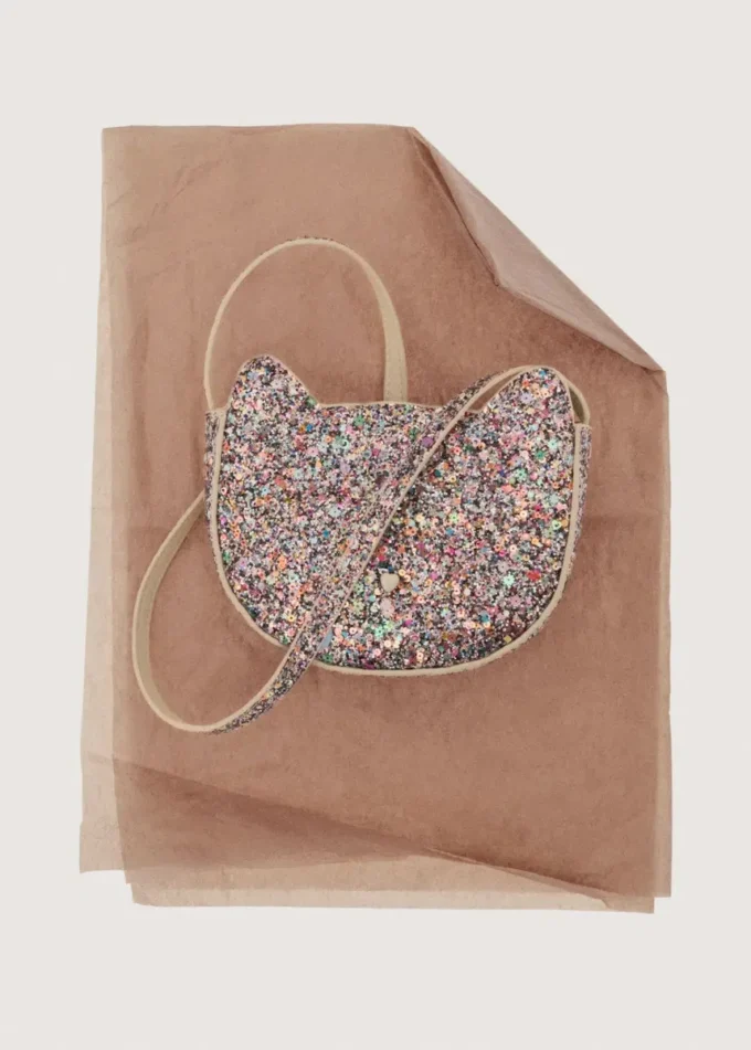 Borsetta con gatto glitterato Borsetta con gatto glitterato