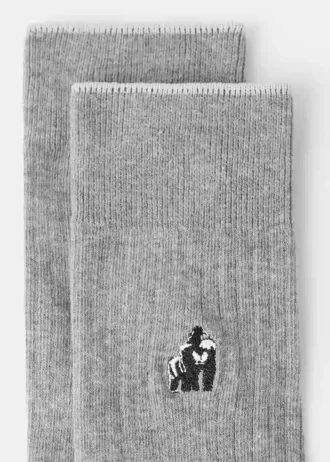 Calzini in cotone con ricamo animale