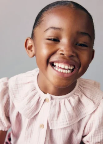 Camicetta a righe con colletto Peter Pan