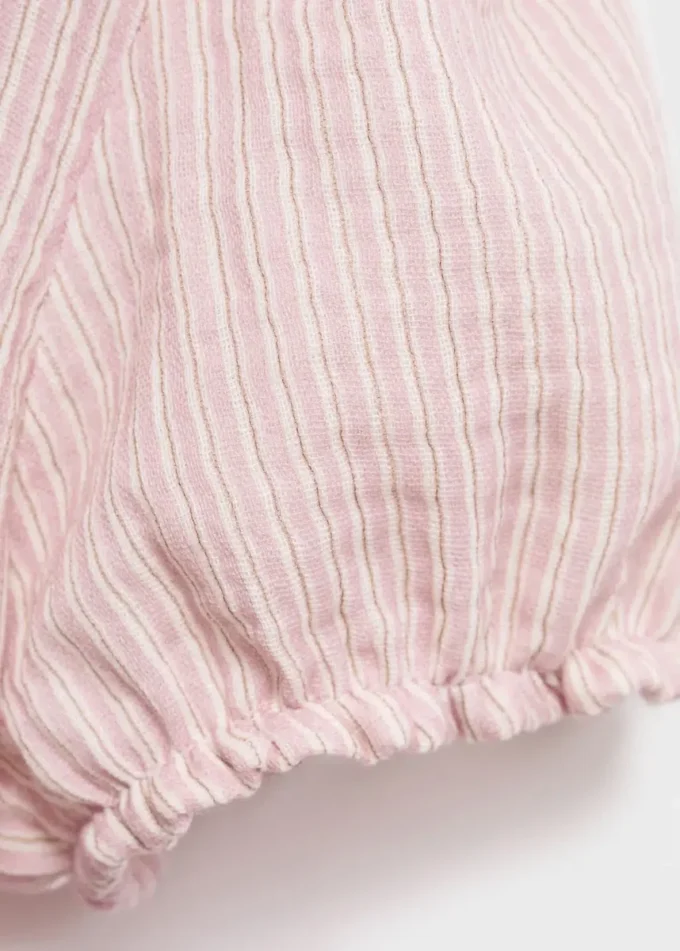 Camicetta a righe con colletto Peter Pan Camicetta a righe con colletto Peter Pan