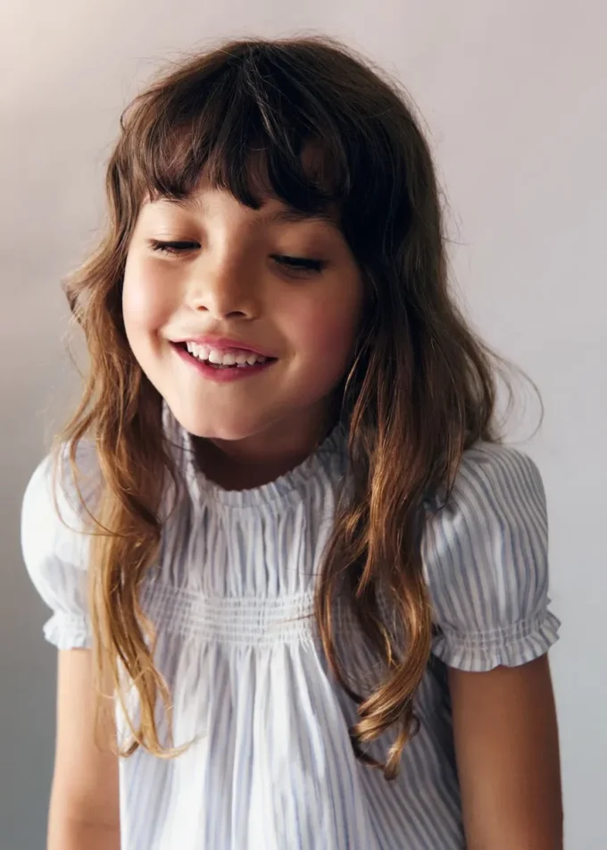 Camicetta a righe con ruches Camicetta a righe con ruches