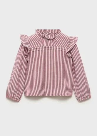 Camicetta a righe con volant