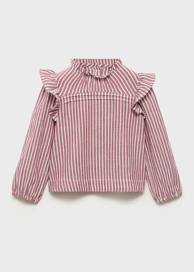 Camicetta a righe con volant Camicetta a righe con volant