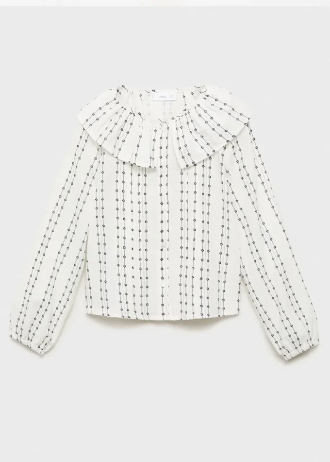 Camicetta con colletto babydoll Camicetta con colletto babydoll