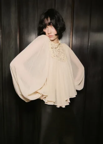 Camicetta con combinazione di pizzi