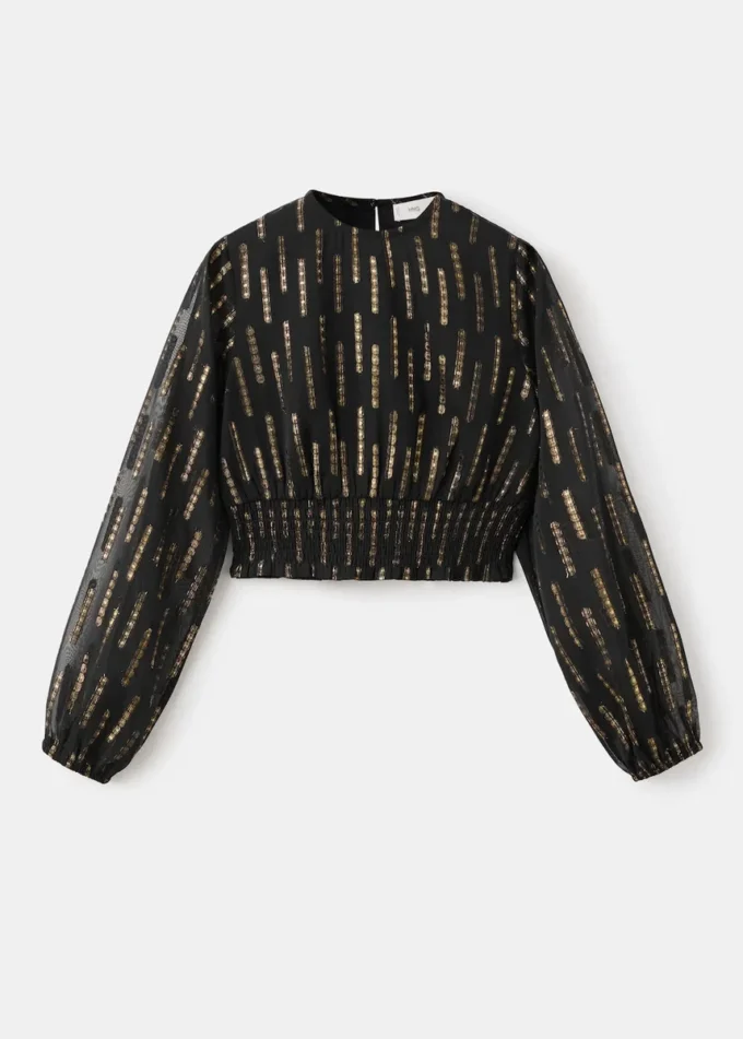 Camicetta con dettagli in lurex