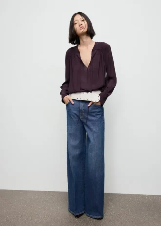 Camicetta in chiffon con scollo a fiocco