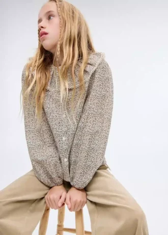 Camicetta in cotone a fiori