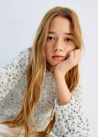 Camicetta in cotone a fiori